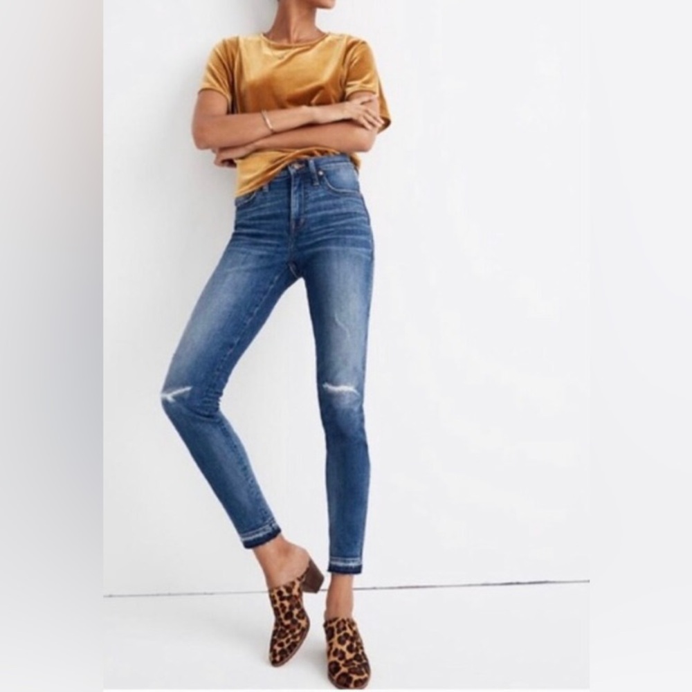 Madewell 9” High-Rise Skinny Distressed Jeans